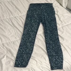 Women's Blue Patterned Leggings